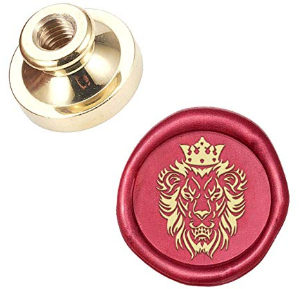 craspire Wax Seal Stempelkopf Lion King Abnehmbare Versiegelung Messingstempelkopf Für Kreative Geschenkumschläge Einladungskarten Dekoration