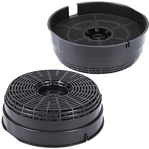 McFIlter | 2x filtre à charbon actif Ø 142mm pour hotte aspirante Alternative pour filtre à charbon Whirlpool 484000008782 Model 58 / Type 58 AKB0001, Elica CFC380, Bosch 00752620 DHZ2600