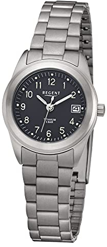 Regent Damen Analog Quarz Uhr mit Titan Armband 12290497