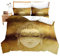 Golden Mandala Bettbezug 135x200 Asiatische Kultur Thema Dekor Bettwäsche Set 2 Stücke Exotischer Retro Stil Trösterbezug für Erwachsene Frauen Teen Ultra weiche Tagesdecke mit Reißverschluss