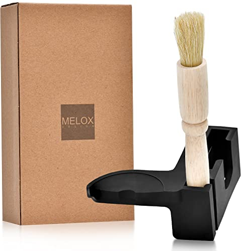 MELOX - 3-in-1 Tamperstation für Siebträgermaschinen inkl. Reinigungs-Pinsel - Kaffeemaschinen & Siebträger Zubehör mit Tamper-Aufbewahrung & Tamper-Station Deutscher Entwicklung