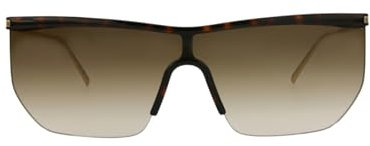 SAINT LAURENT Womens SL 519 MASK-003 99 Woman Inject Sunglasses, Havana-Gold-Brown