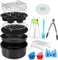 Max Air Fryer Accessories - 13 Pcs Set for Ninja Foodi - Cosori - Tefal - Tower and More - Fit All Airfryers 4.5L-5.5L - 8 inch Round Cake Barrel - Pizza Pan - Silicone Mat Liner - Dishwasher Safe