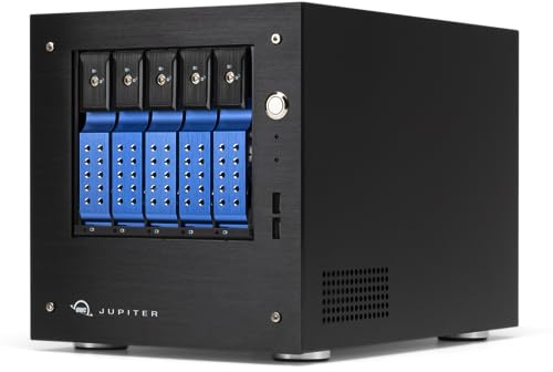 OWC Jupiter Mini 20TB 5 Bay NAS High-Performance Desktop Network Attached Storage with Industry Leading Reliability, 2 x 10Gbe, 32GB DDR4 with 5 x 4TB HDD