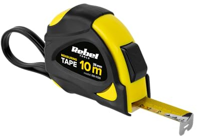 Professioneles robustes Massband mit Aufrollsystem 10m, Breite 25 mm Rebel RB-1136