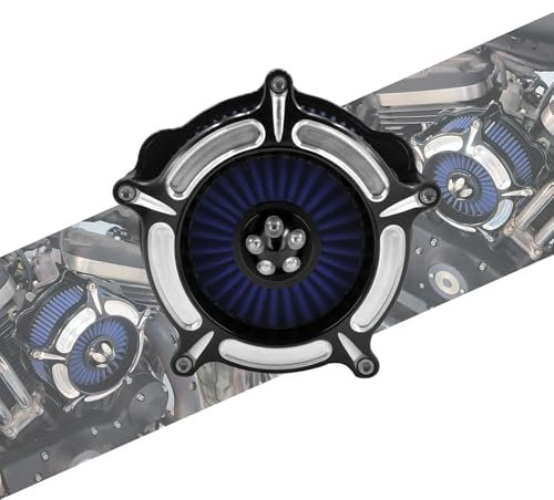 HCmotorku Filtro aria CNC Filtro Aria Filtro di Aspirazione Filtro Aria Filtro Filtro Elemento Filtro Adatto Per Harley Sportster 2004-2020 Blu