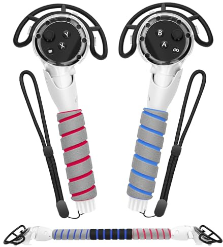 YRXVW Gorilla Tag Long Arms Handle Attachments Compatible with Oculus/Meta Quest 3 Controller Accessories, Dual Handles Extension Grips Accessory Beat Saber Sticks Extender Golf Club VR Games (White)