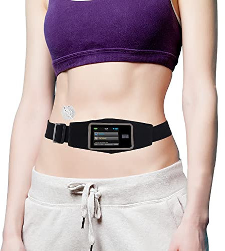 Insulinpumpengürtel für Erwachsene, für einfache Betrachtung, Diabetiker, T1D, medizinische Halterung, Zubehör, Taillenband mit Schlitzen für Schläuche, Epipen, Männer und Frauen