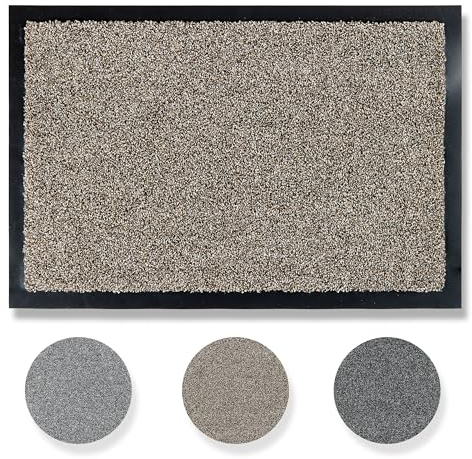 Carpido Hochwertige Fußmatte Innen & Außen - braun - 120 x 180 cm - rutschfeste Schmutzfangmatte wetterfest - Strapazierfähiger Läufer Eingangsbereich, Flur
