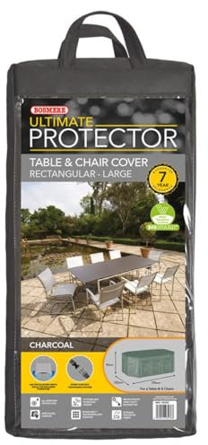 Bosmere Ultimate Protector Rectangular Patio Set Cover 8 Seat Charcoal U535C