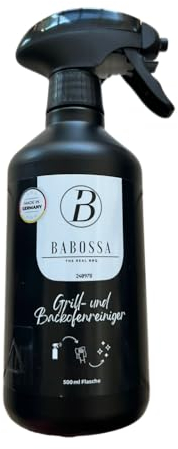 BABOSSA® Grill- und Backofenreiniger [500ml] gegen Fett und Verkrustungen | Einfache Anwendung ohne Wasser | Ideal für Backöfen, Herdplatten, Grills, Mikrowellen und Ceranfelder | Made in Germany