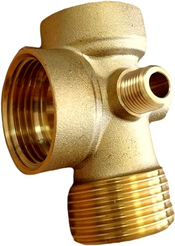 Fünf-Wege-Druckanschluss 1 x 70 mm aus Messing – 5-fach Verteiler für Pumpen, Manometer, Druckschalter, Wasserinstallationen