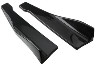 EsprAL 2PCS Auto ABS heckspoiler Ecke Hecklippe Winkel Wrap Angle, Für BMW F11 F20 F21 F25 F26 F30 F31 F34 F80 E84 Heck Stoßstange Diffusor Splitter Spoiler Protector,A/Black-48CM