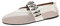 BFYSFBAIG Women's Mesh Ballet Flat,Fishnet Ballerina Buckle Strap Shoes,Flat Casual Comfortable Daily Dress Shoes (White, 5.5)