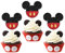 SYKYCTCY 24 Pack Mouse Inspired Cupcake Toppers Glitter Mini Mouse Cupcake Picks Baby Shower Kids Boys Birthday Party Cupcake Decorations Supplies