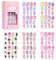 120Pcs Fake Press on Nails for Kids, Pre-glue Full Cover Short Stick on Nails for Kids Glossy False Nails Artificial Nail Tips Fingernails Decoration for Girls