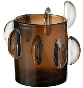 Vase Steggy Low en verre marron