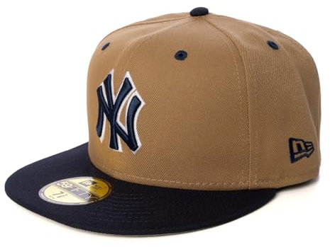 New Era Cap 59FIFTY Herren Basecap MLB Limited Edition (New York Yankees, Khaki/Navy, 7 1/4)