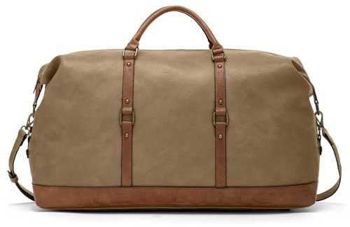 Herling Reisetasche FAVRIER Herren/Damen Tasche Vintage PU-Leder (Sand Brown)