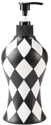 Distributeur de savon – Distributeur de savon à vaisselle | Rechargeable pour la cuisine | Distributeur de liquide à carreaux | Récipient de détergent vintage avec pompe pour évier de cuisine, douche