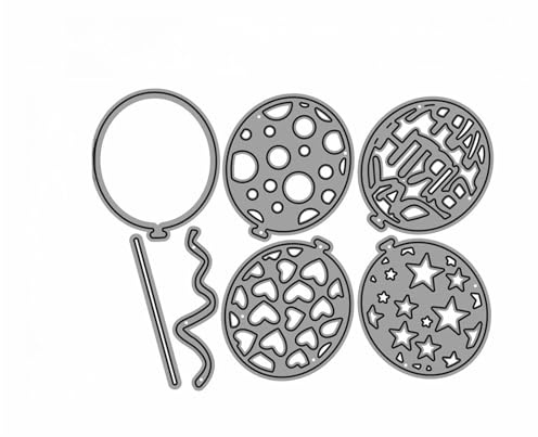 Luftballons Stanzschablone, Metall Stanzformen Set für Kartenherstellung | Stanzbögen, Die Cuts für DIY Scrapbooking, Fotoalbum, Journale Prägungen,Karten Dekorative