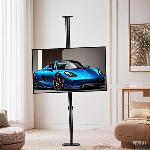 LCD TV 360 Grad Drehbarer Rahmen - Boden-TV-Ständer, Drehbares Gestell Für Trennwände, Drehbarer TV-Schrank, Drehbare Basis, Verstellbare TV-Deckenhalterung, Für 32-75-Zoll-LED-Bildschirme(170-205cm)