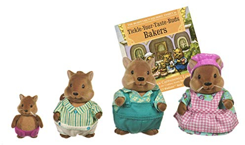 Li’l Woodzeez Eichhörnchen Tierfamilie Bushytail – 4 weiche Tierfiguren mit Bilderbuch auf Englisch – Spielzeug Tiere Set (5 Teile) Spielzeug für Kinder ab 3 Jahren