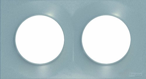 Schneider Electric S520704E Plaque 2 postes aluminium Odace Styl