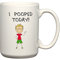 BeeGeeTees Kaffeebecher mit Aufschrift I Pooped Today!, 425 ml, 09363 (Boy)