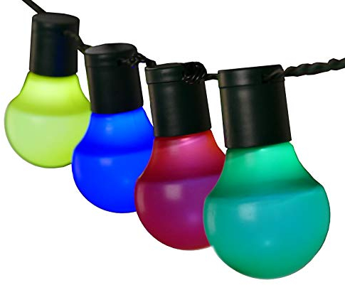 Gartenpirat Partylichterkette bunt 12,5m 50 Kugel Outdoor Strom