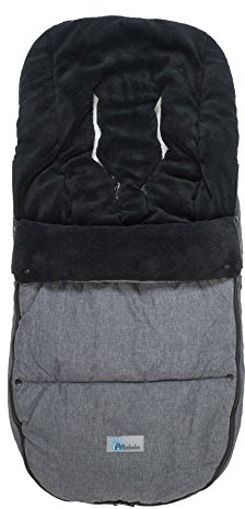 Altabebe AL2280P-01 Winterfußsack Travel geeignet für Bugaboo und Joolz, dunkelgrau/schwarz