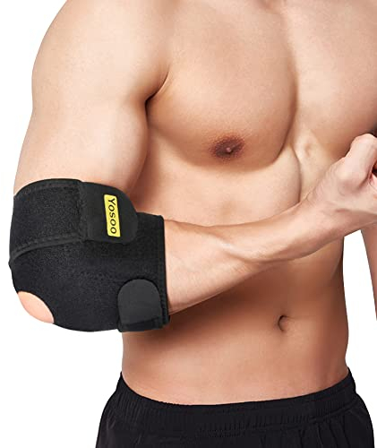 Yosoo Verstellbare Neopren Tennis Golfer Ellenbogen-Bandage Wrap Arm Halteband Band
