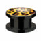 eeddoo Flesh Tunnel Leopard Schwarz Acryl 5 mm