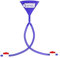 Univercity Bong à bière Double en-tête – Meilleur Entonnoir à bière Double avec valves pour Les fêtes universitaires – Bong à bière Bleu de 60 cm