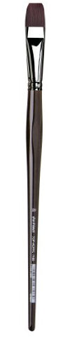 da Vinci Oil & Acrylic Series Top Acryl Paint Brush, Flat Red/Brown Synthetic with Long Ergonomic Handle, Size 20 (7185-20)