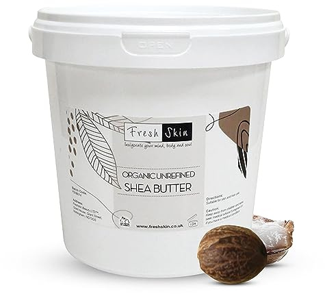 Freshskin Shea Butter 2KG - Certified Organic & 100% Pure (2000g) | Unrefined, cold pressed, raw & natural body butter. Deeply moisturising for dry skin, hair, DIY lip balms & lotions.