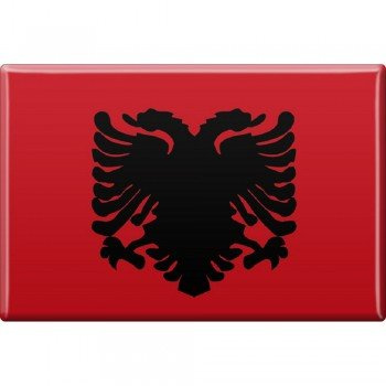 Küchenmagnet - Länderflagge Albanien - Gr.ca. 8x5,5 cm - 38004 - Magnet