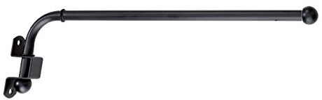 deko-raumshop Schwenkstange Gardinenstange Metall Stange Schwenkarm Schwarz schwenkbar ausziehbar 30 bis 50 cm und 60 bis 110 cm (30 bis 50 cm)