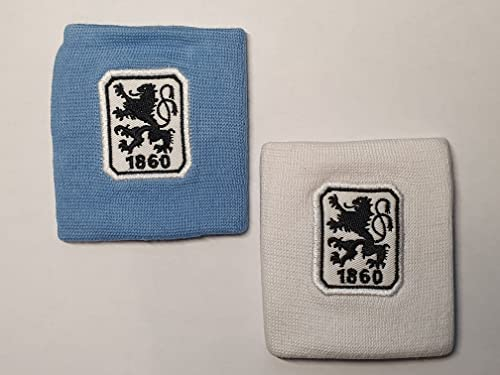 TSV 1860 München Schweißband-Set - Fußball - Weiß/Hellblau - Unisex - Für Fußballfans von TSV 1860 München
