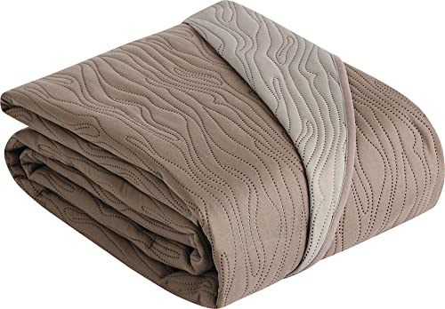 Erwin Müller Tagesdecke Polyester Taupe/Sand Größe 270x250 cm