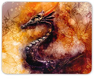Destination Vinyl Ltd Beautiful Dragon Mouse Mat Pad - Dragons Mythical Medieval Computer #13273