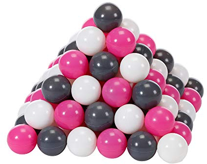 KNORRTOYS.COM 56757 Knorrtoys 56757-Bälleset ca. Ø6 cm-100 Creme/Grey/Rose Bälle, Cream