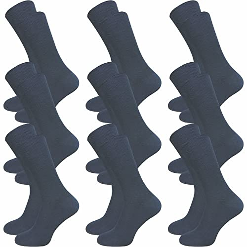 GAWILO Venensocken für Damen & Herren (9 Paar) | Ohne Gummi & ohne drückende Naht | Gesundheitssocken mit Komfortbund | Haltbar & bequem