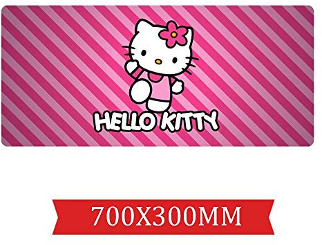 Mouse Mat Hellokitty 700X300mm Mouse Pad,Extended XXL large Professional Gaming Mouse Mat with 3mm-Thick Base,for notebooks, PC, C
