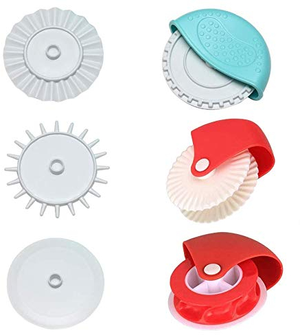 6 Pcs Pastry Wheel Decorator Cutter, Cookie Cutter Wheel Pizza Baking Beads Pie Crust Cutters, DIY Baking Cooking Tool