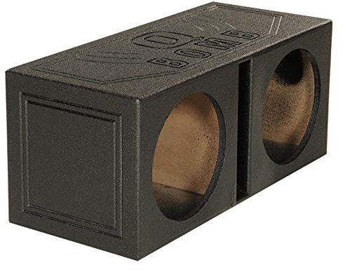 QPower QBOMB10V Dual 10 Inch Vented Port Subwoofer Sub Box w/Bedliner Spray