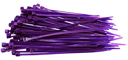 100 Stück Kabelbinder lila 100 mm x 2,5 mm Handwerker Qualität cable ties kurz 8,1kg Zugkraft