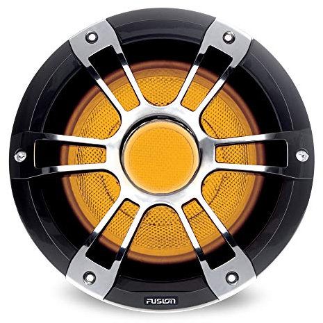 FUSION Garmin Signature Series 3, SG-SL102SPC Subwoofer sportivo cromato da 10, con illuminazione LED CRGBW, nero