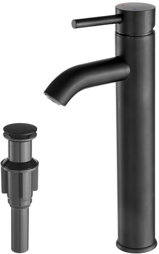 VOTON Wasserhahn für Waschbecken, Chrom, modern, hoch, Einhandgriff, Einloch, Wohnmobil, Waschtisch, Badezimmer, Waschbecken, Wasserhahn