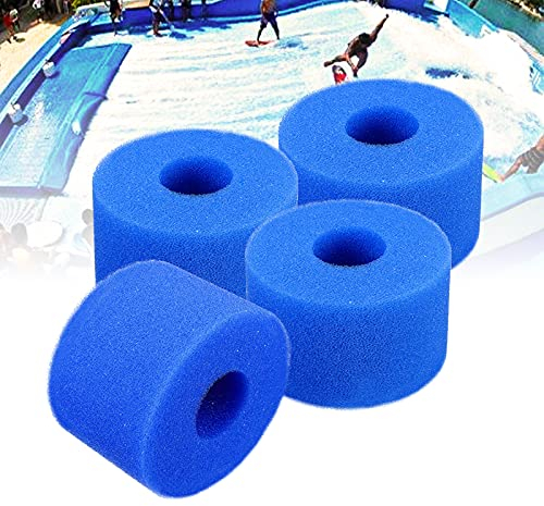 OrangeClub Filterkartuschen Schwamm wiederverwendbarer und waschbarer Schwammfilter für Intex Typ S1 Filter, Whirlpool-Filter, Schaum Pool Filter für Pool, Aquarium, Spa (4 Stück)